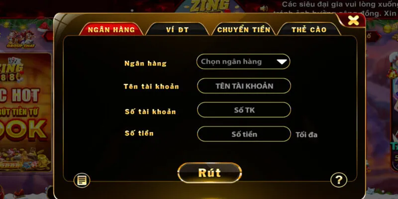 Rút tiền Zing88 đơn giản, an toàn